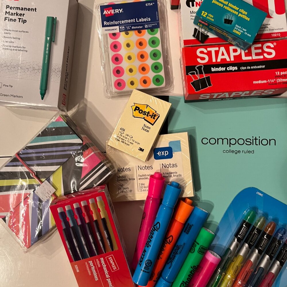 Office Supplies (Mixed Lot - New!) Pens, Binder Clips, More!